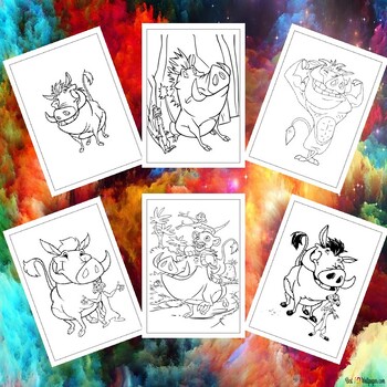 Timon and pumbaa printable coloring pages for kids disney coloring adventure