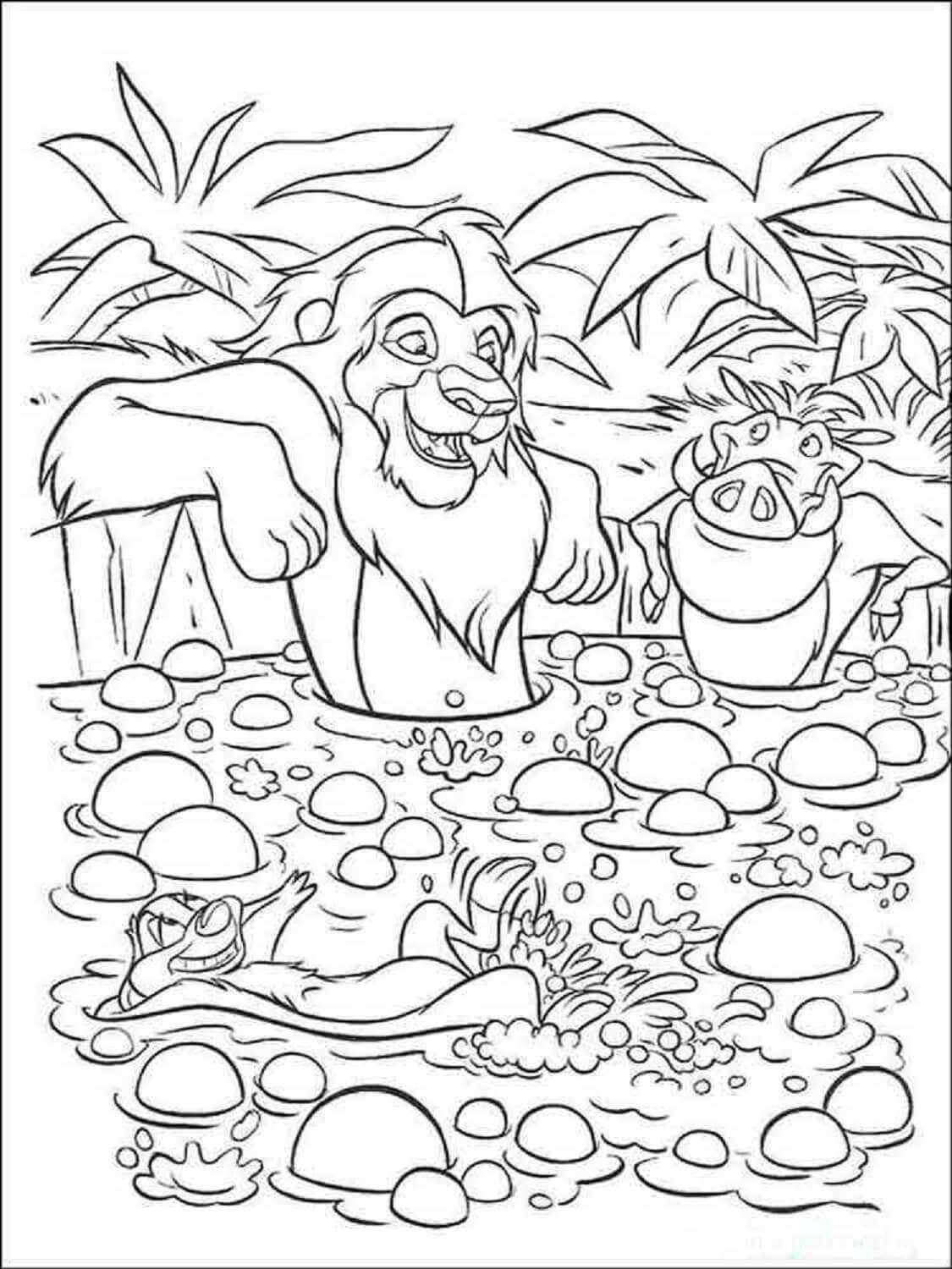 Fun pumbaa coloring page