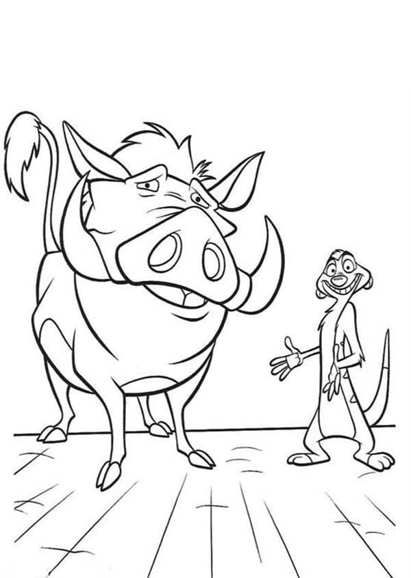 Timon and pumbaa malvorlagen