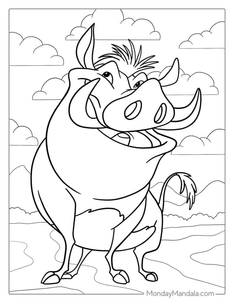 Lion king coloring pages free pdf printables