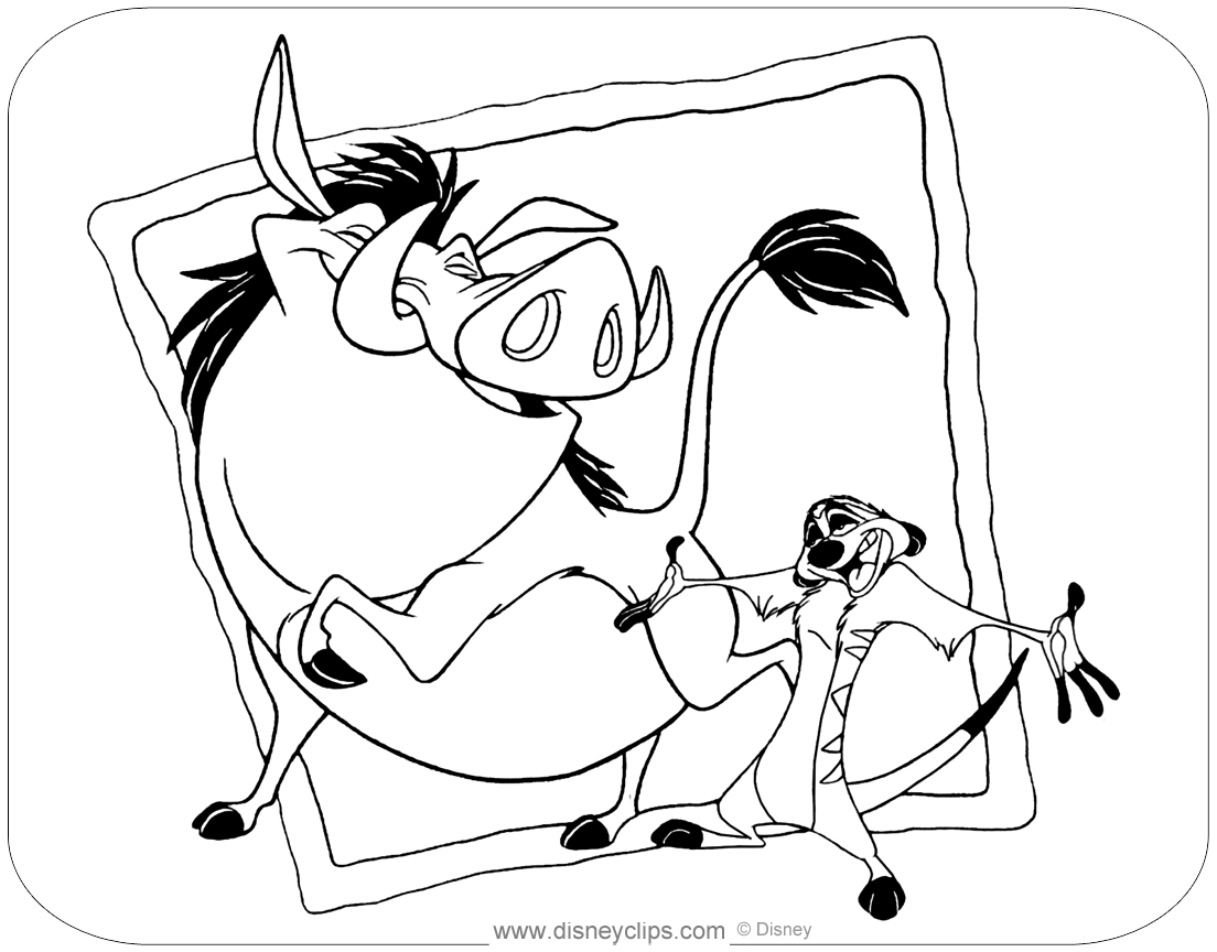 Coloring page of timon and pumbaa from the lion king thelionking timonandpumbaa timonâ disney coloring pages disney princess coloring pages coloring pages