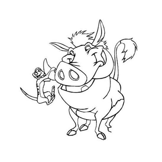 Timon and pumbaa coloring pages eas timon and pumbaa timon coloring pages