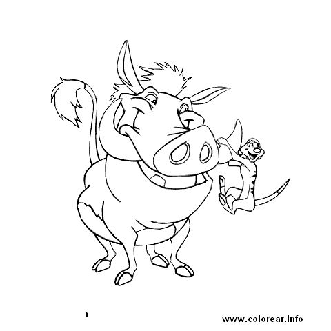 Timon and pumba horse coloring pages disney tattoos lion king tattoo