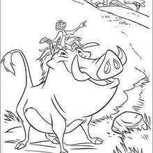 Best buddies timon and pumbaa coloring pages