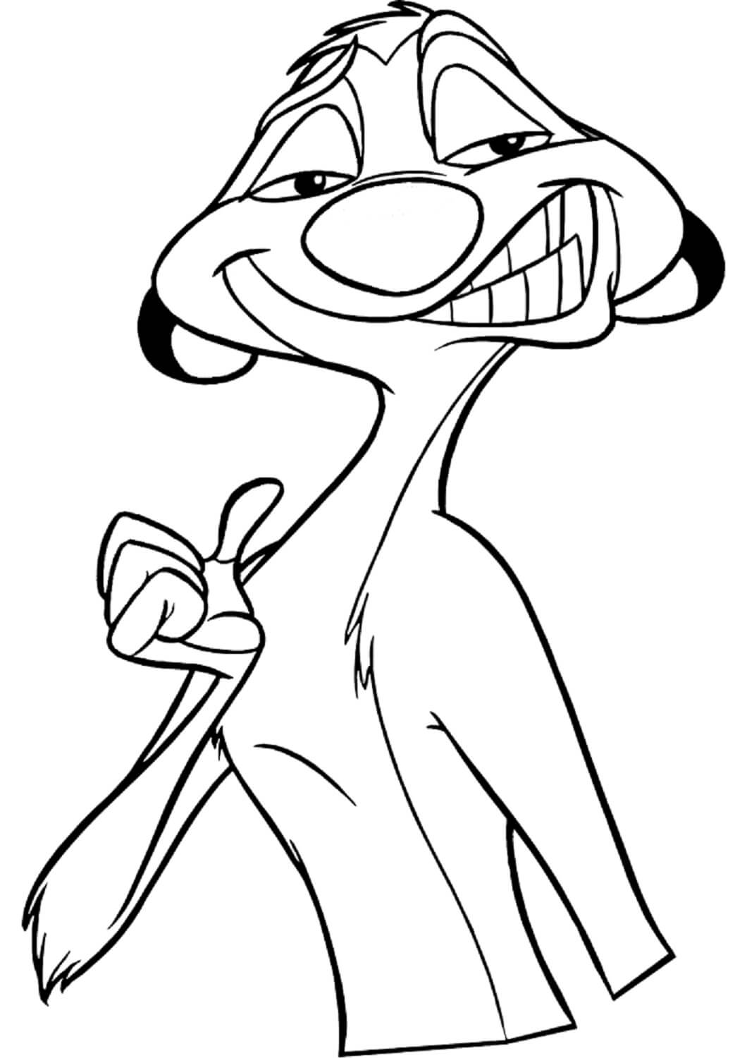 Timon coloring pages