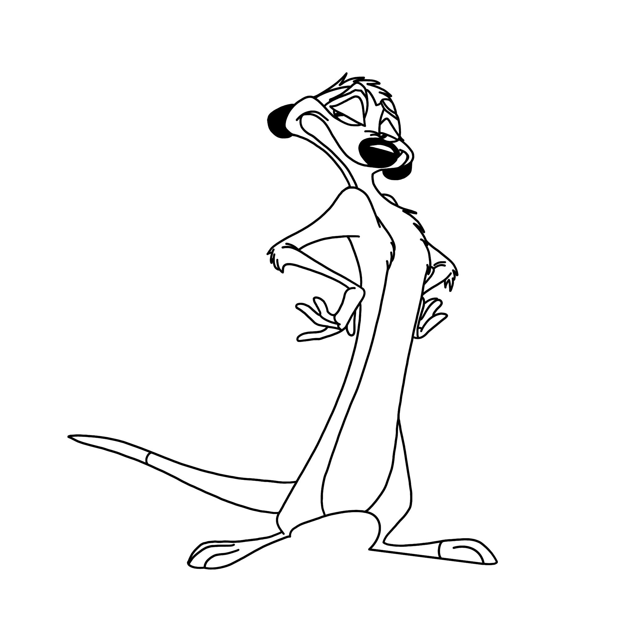 Timon the lion king digital files svgpdfpngjpeg the lion king coloring pages
