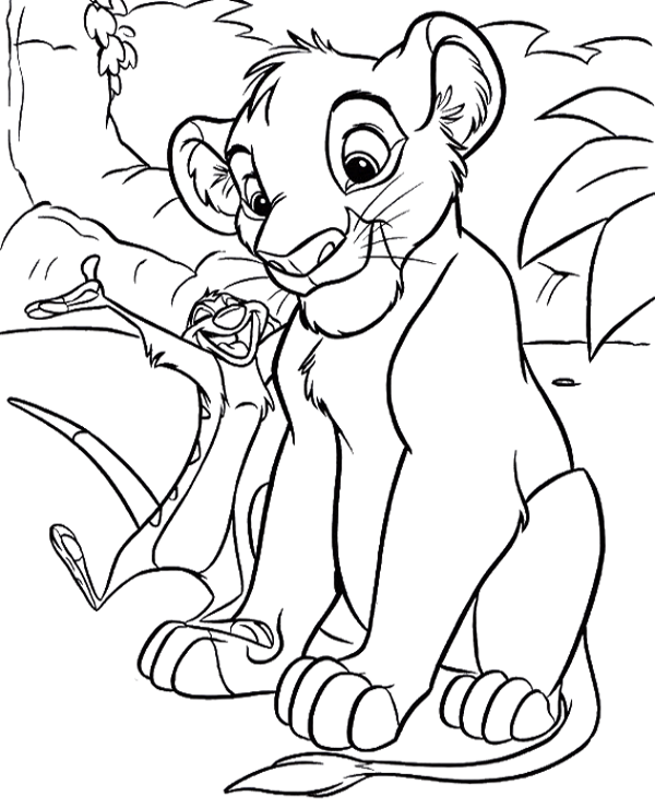 Simba coloring page lion king picture