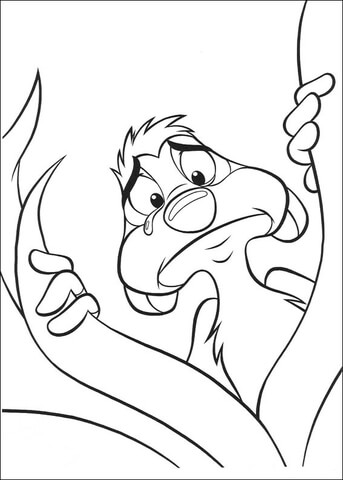 Sad face of timon coloring page free printable coloring pages