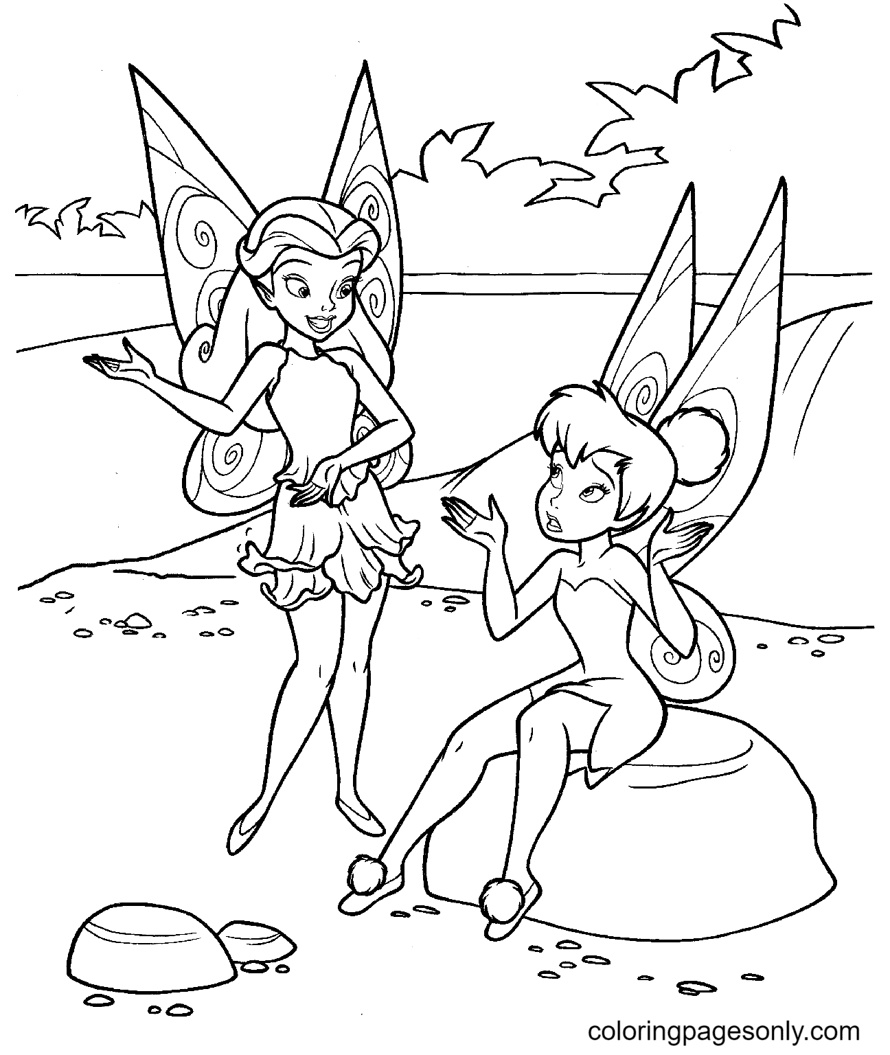 Tinkerbell coloring pages printable for free download