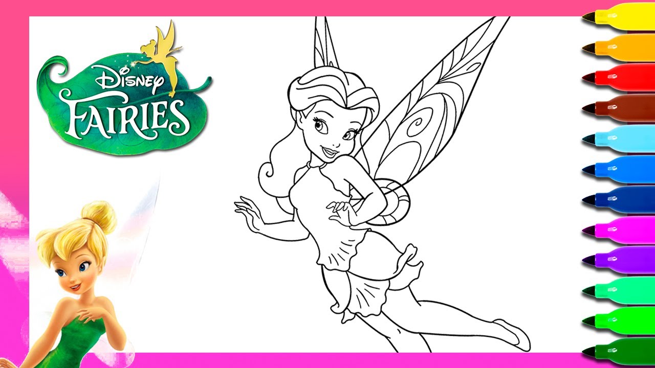 Coloring tinkerbell friend rosetta disney fairies pages