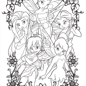 Disney fairies coloring pages printable for free download