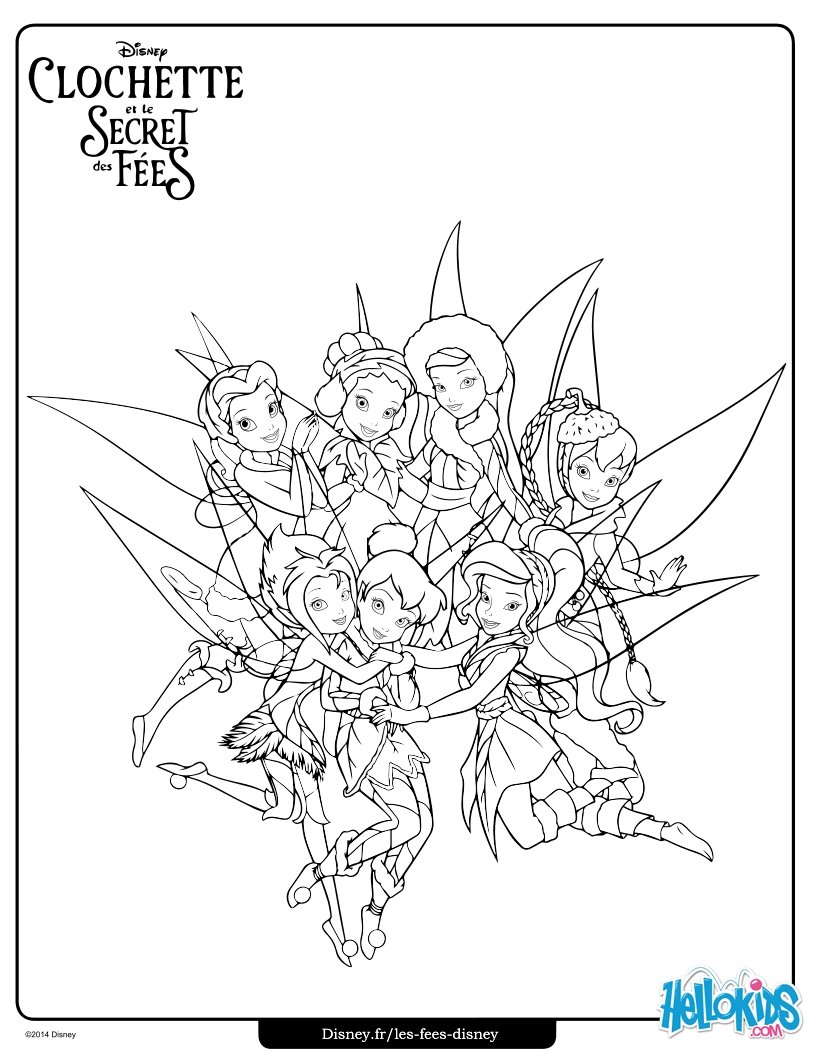 Tinker bell friends coloring pages