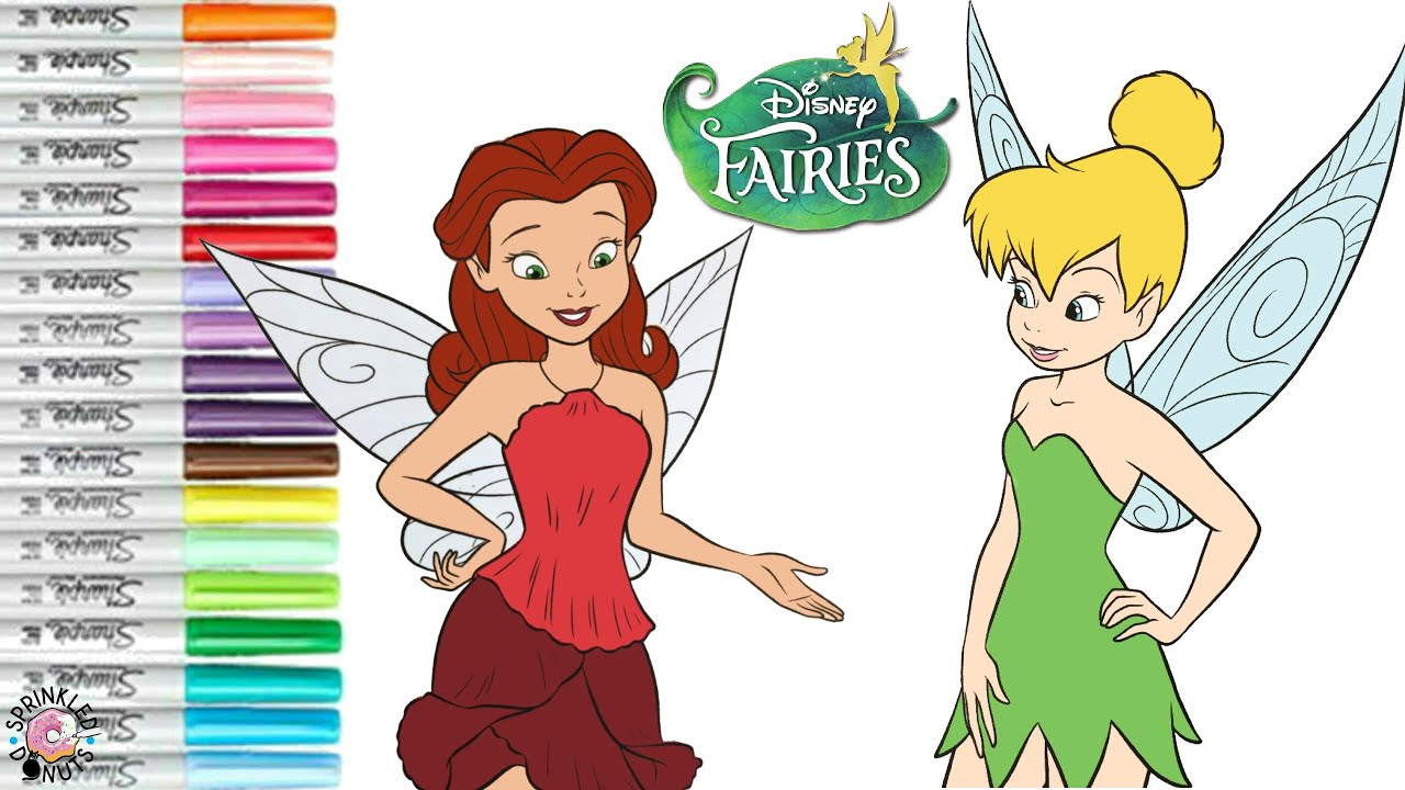 Disney fairies coloring book pages tinker bell and friends rosetta and silverist