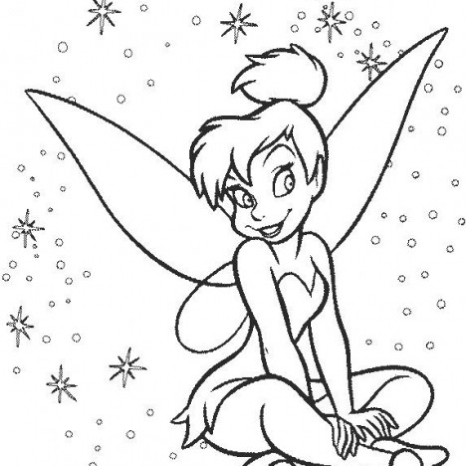 Get this printable tinkerbell coloring pages