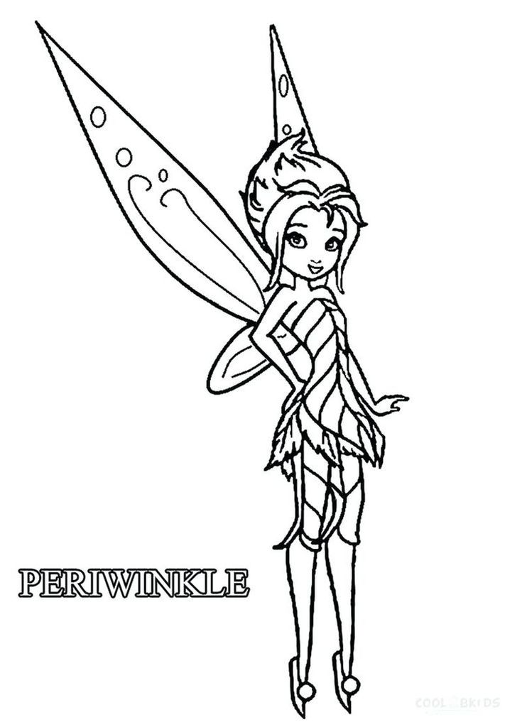 Cute tinkerbell coloring pages pdf to print