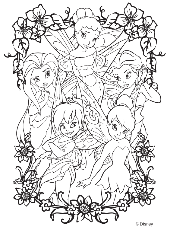 Disney fairies coloring pages on crayola