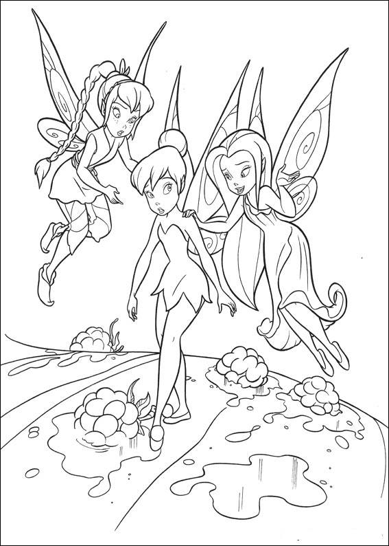 Free tincker bell fairy coloring pages to color