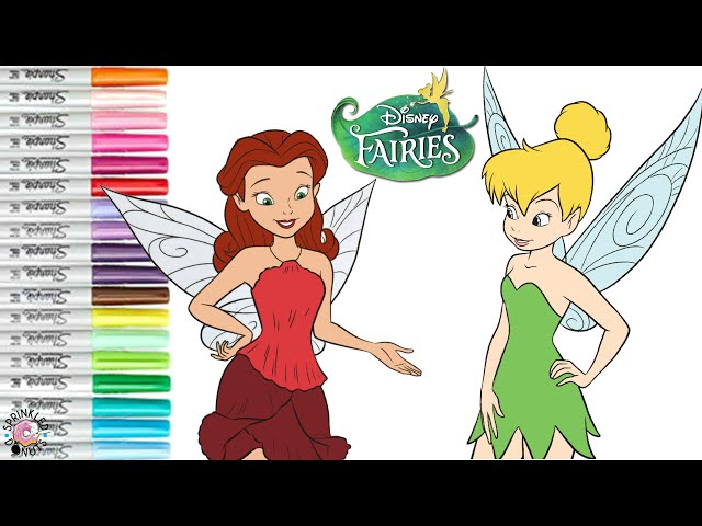 Disney fairies coloring book pages tinker bell and friends rosetta and silverist