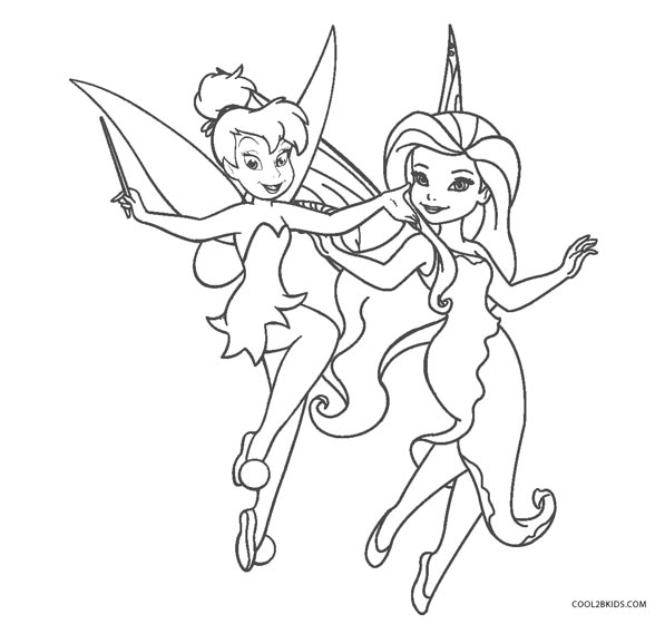 Free printable tinkerbell coloring pages for kids