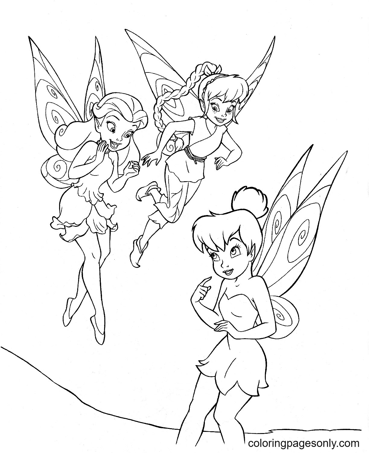 Tinkerbell coloring pages printable for free download