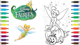 Disney fairies tinkerbell coloring book page tinkerbell halloween coloring page