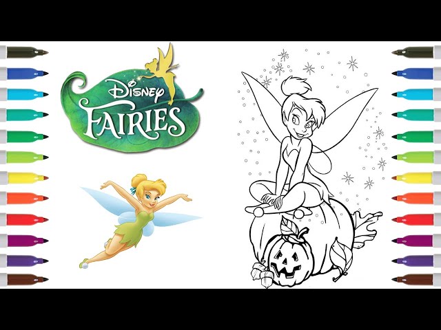 Disney fairies tinkerbell coloring book page tinkerbell halloween coloring page