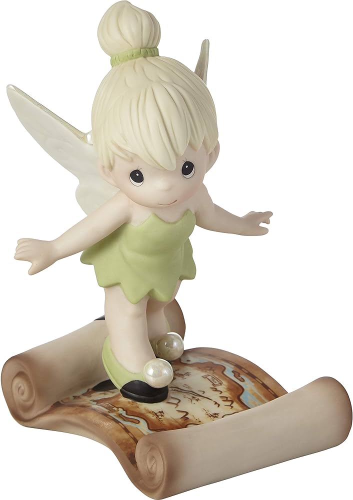 Precious moments disney tinker bell faith trust and pixie dust bisque porcelain figurine one size multicolored home kitchen