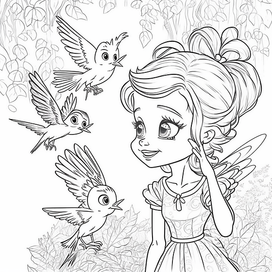 Tinkerbell free coloring page color all day