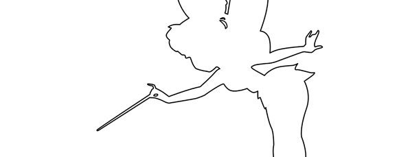 Tinkerbell silhouette template â large