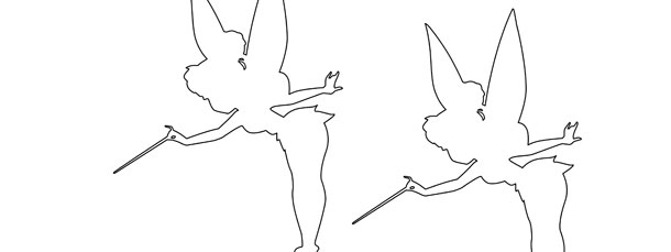 Tinkerbell silhouette template â medium