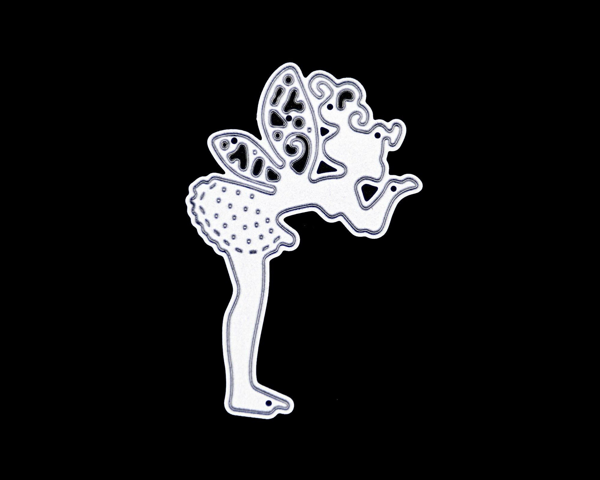 Tinkerbell fairy blowing kiss metal cutting die stencils