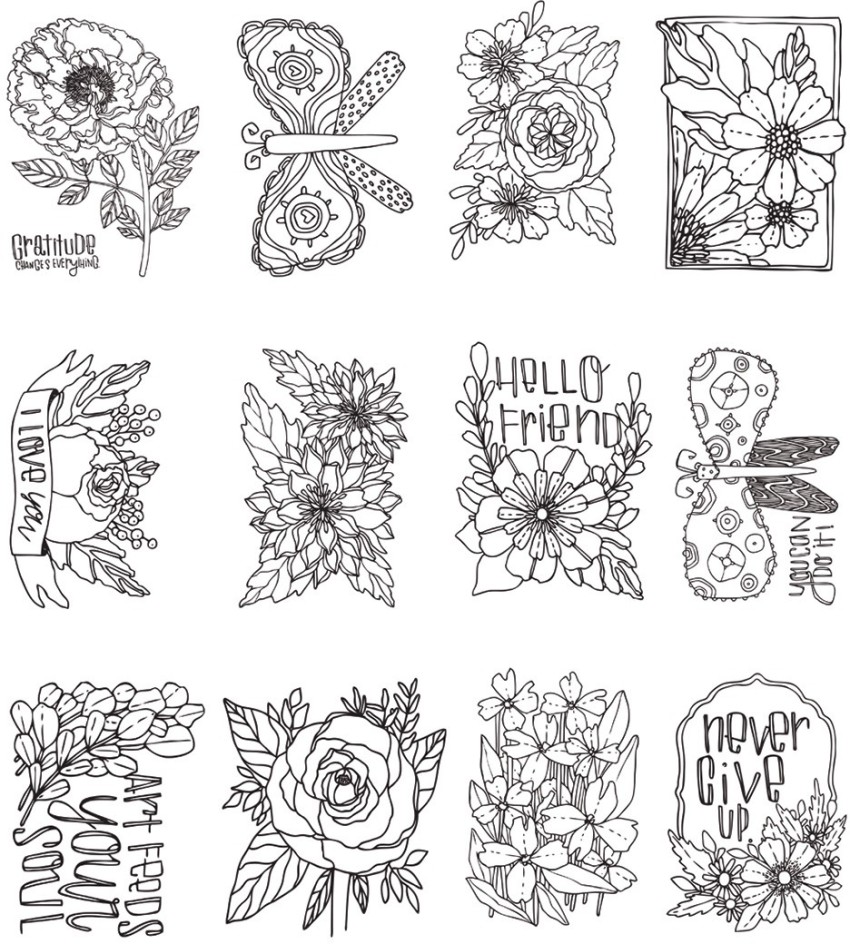 Adornit artplay watercolor paper mini coloring book x pages