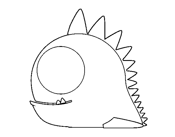 Small dragon coloring page