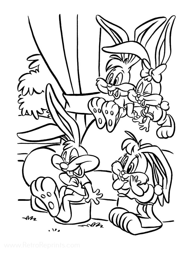 Tiny toon adventures coloring pages coloring books at retro reprints