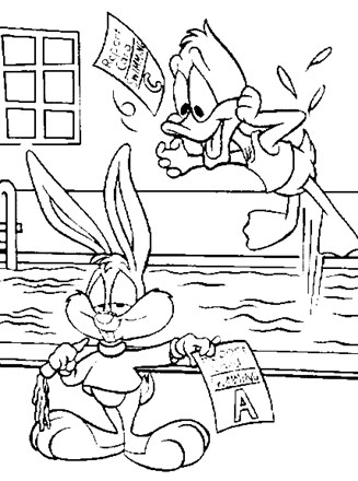 Tiny toons coloring page