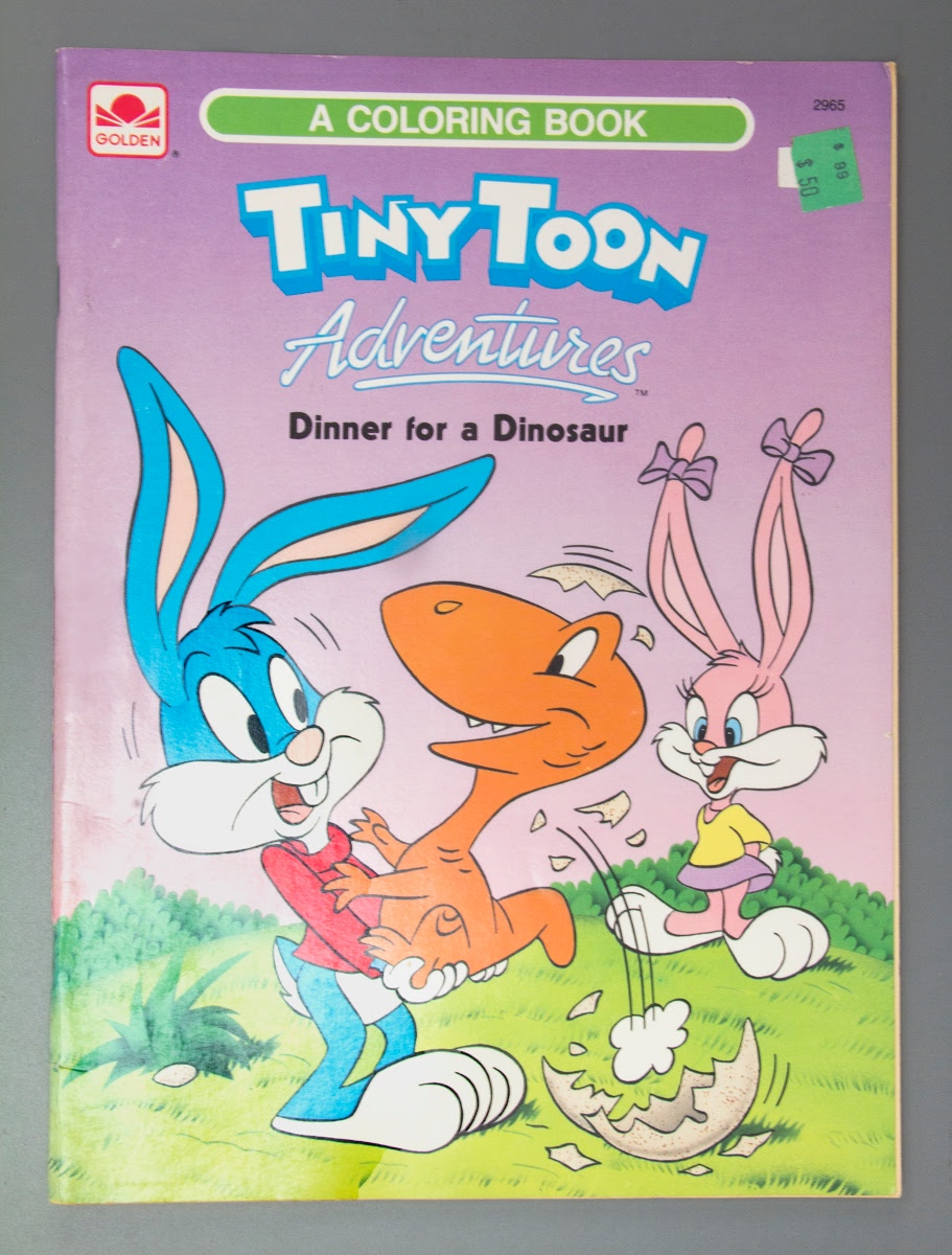 Coloring bookgolden a coloring book tiny toon adventures dinner for a dinosaur â arts culture