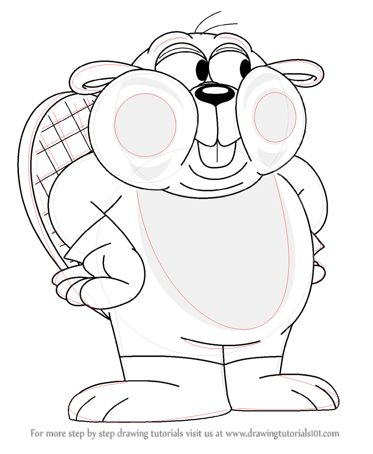 Tiny toons colouring cambie beaver page by reuben on