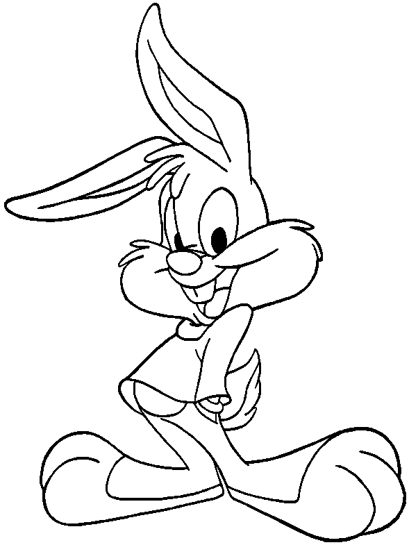 Tiny toon cartoon coloring pages coloring pages bunny coloring pages