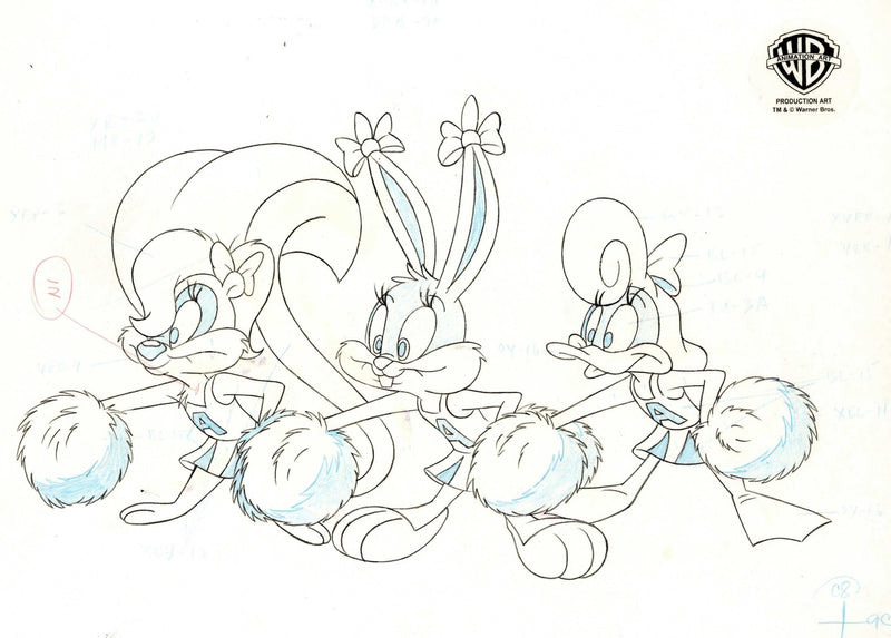 Tiny toons original production drawing fifi babs shirley â choice fine art