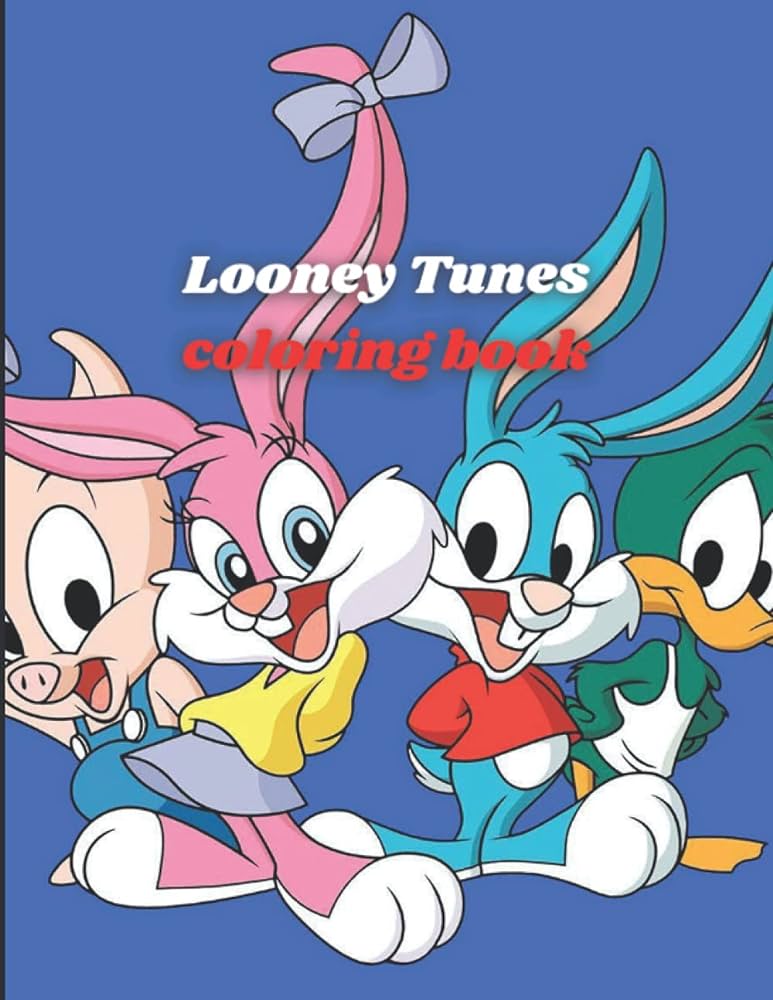 Looney tunes coloring book selected best illustrations with funny scenes alissandro matri books