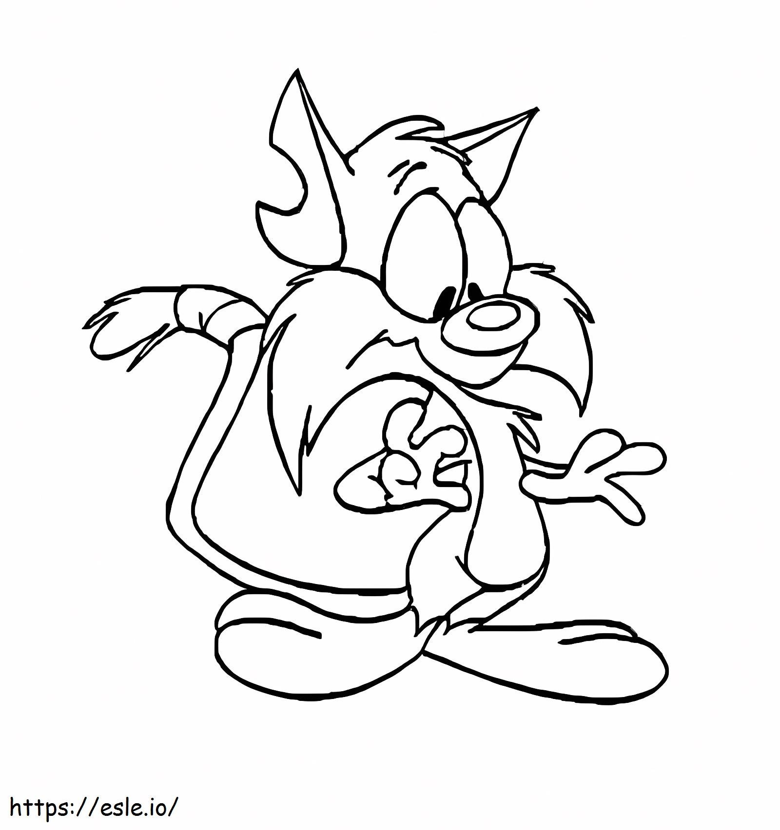 Furrball from tiny toon adventures coloring page