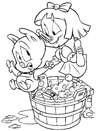 Tiny toons coloring page