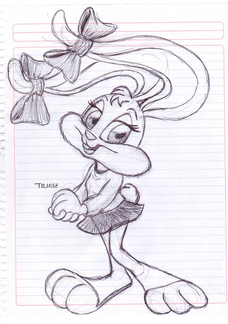 Tiny toon coloring pages bunny color