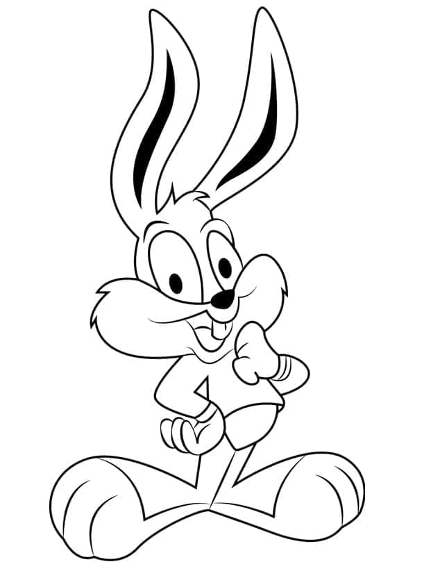 Omalovãnka buster zajãäek v tiny toon dobrodruåstvã k vytisknutã zdarma