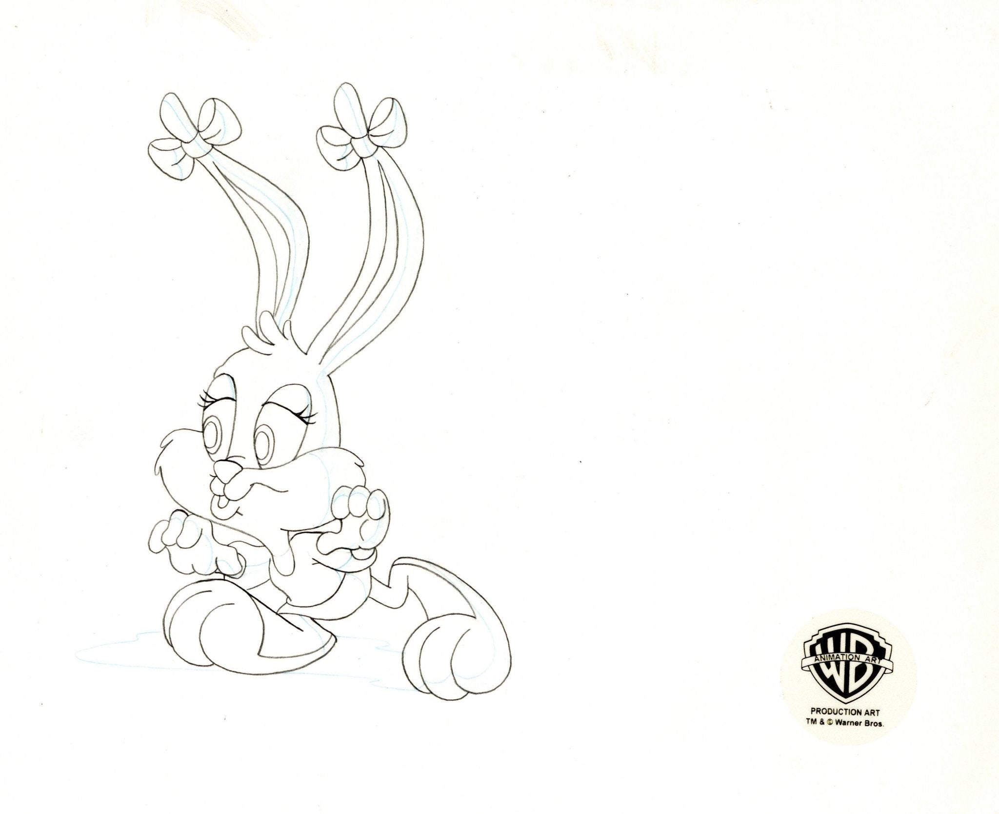 Tiny toons original production drawing babs bunny â choice fine art