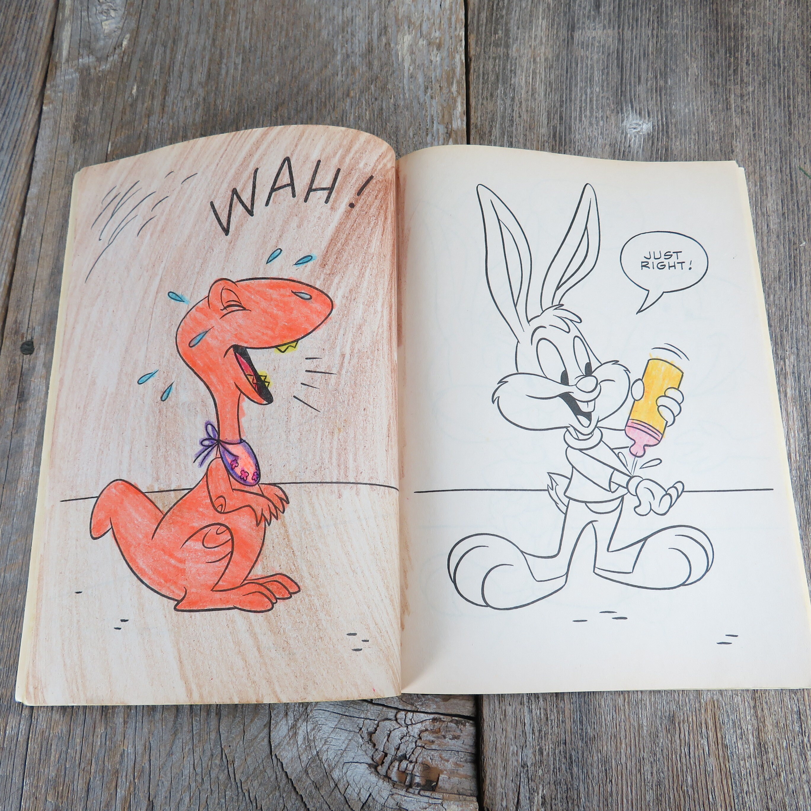 Tiny toons adventures coloring book dinner for a dinosaur