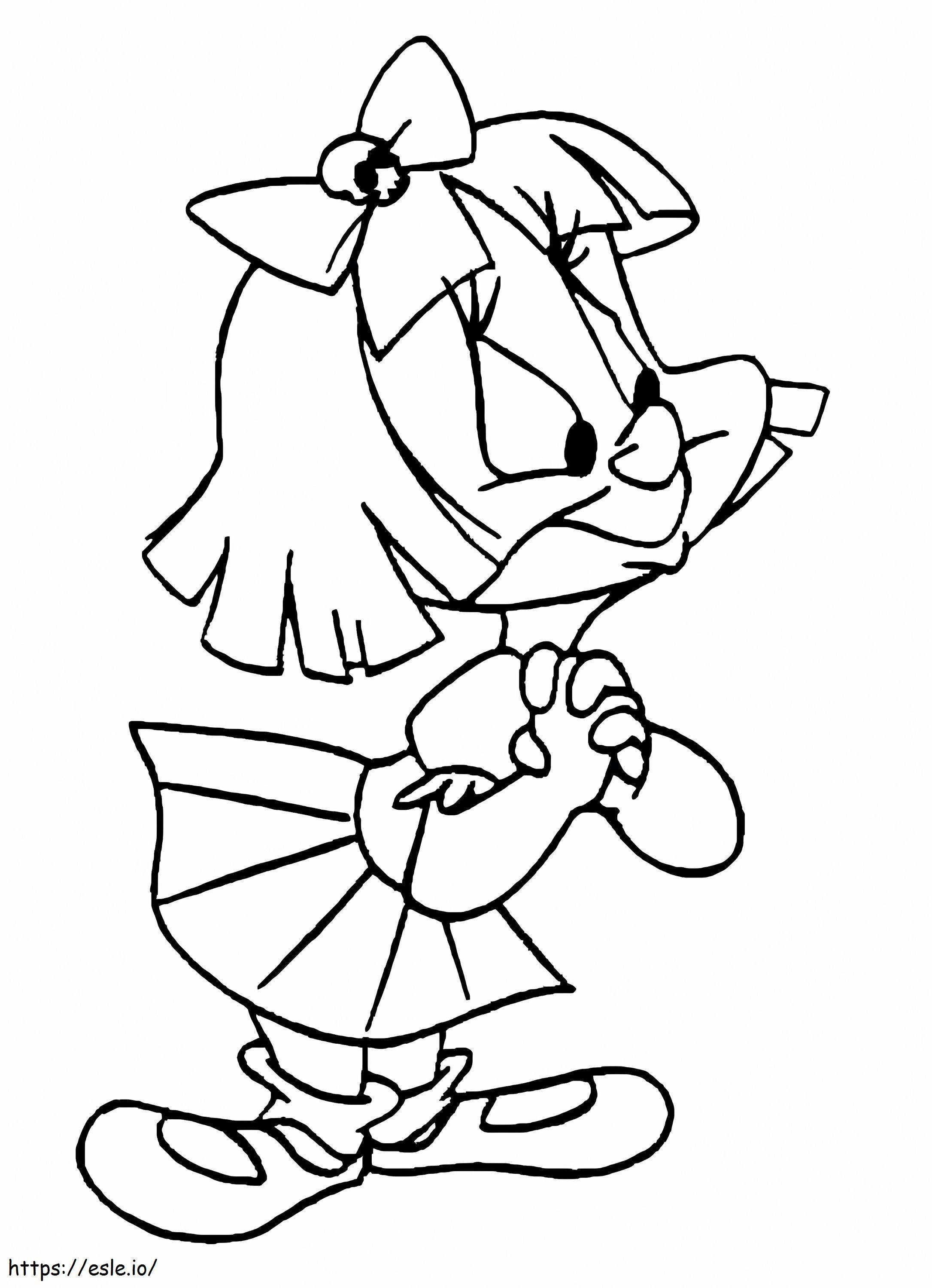 Elmyra duff from tiny toon coloring page