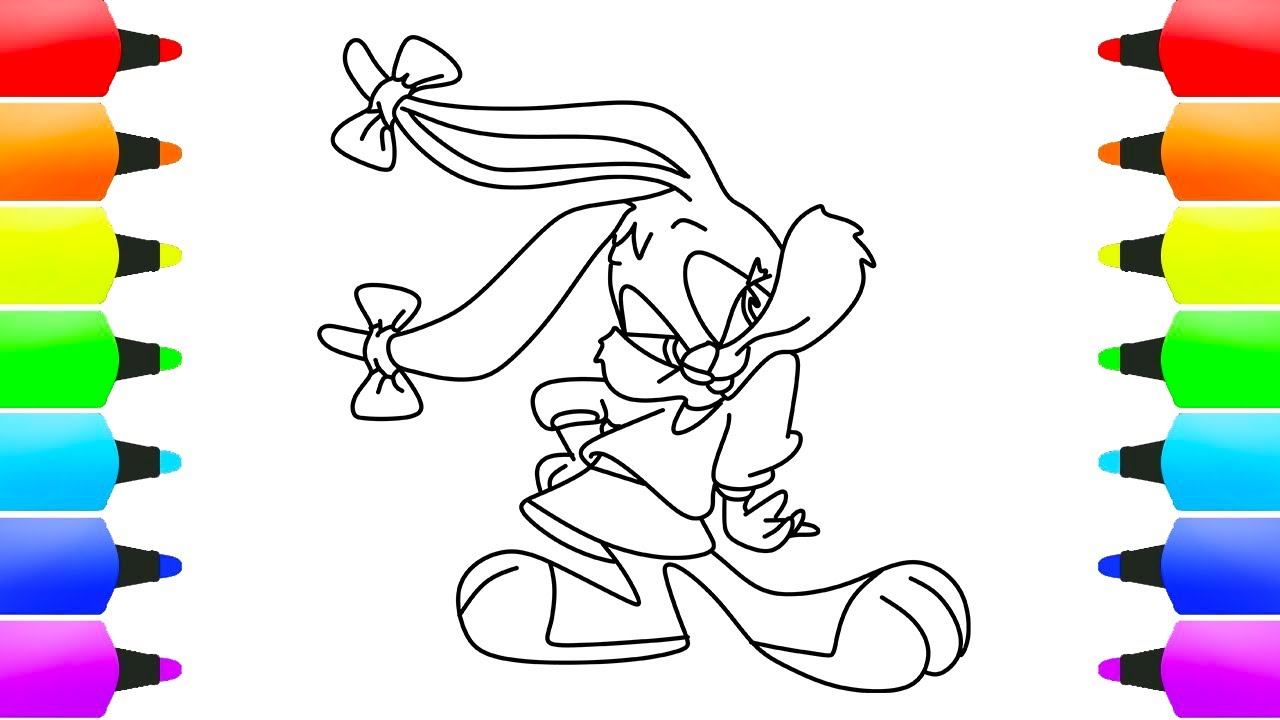 Babs bunny coloring page baby lola bunny coloring page