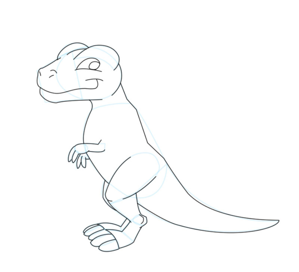 How to draw a cartoon t