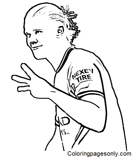 Erling haaland coloring pages printable for free download